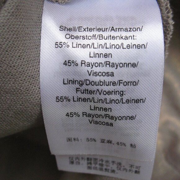 Gold Metallic Linen Blend Dress - Picture 9 of 9